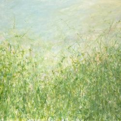 Abundance 76 x 100cm original painting of a summer meadow on canvas in acrylics